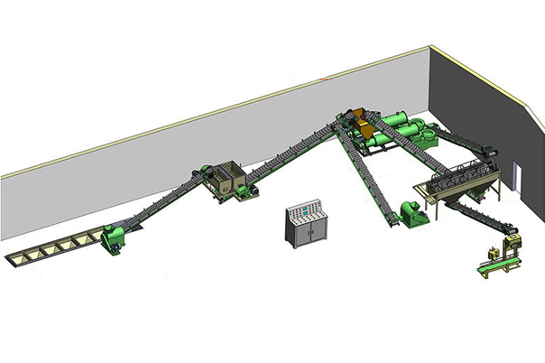 豬糞有機(jī)肥顆粒生產(chǎn)線規(guī)劃圖
